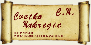 Cvetko Makregić vizit kartica